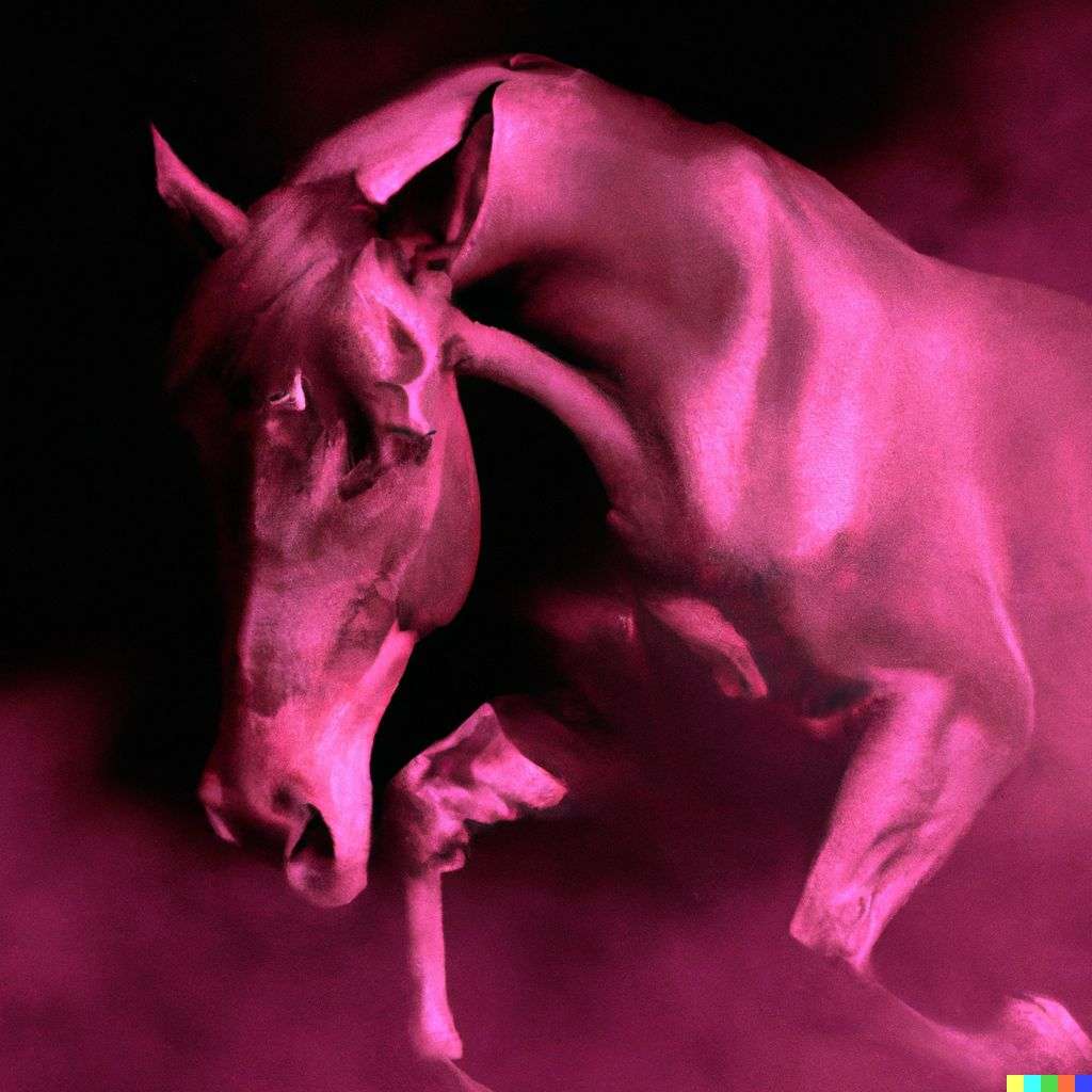 a horse, photograph taken by Alex Prager